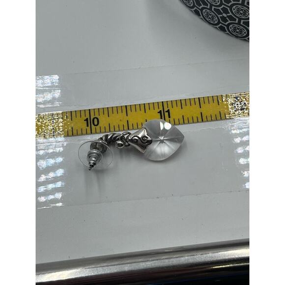 Brighton Silver Tone Crystal Heart
Dangle Earrings w/ Tin - Picture 14 of 14